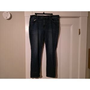 Eddie Bauer Women’s Jeans Size 38 x 30 Boyfriend Fit Dark Wash Denim Jeans